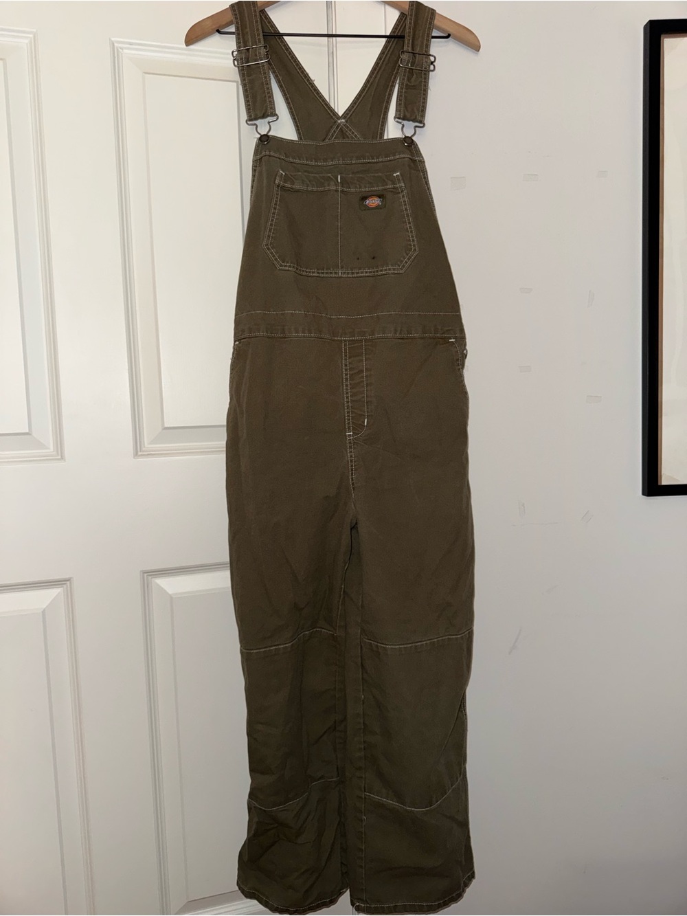 Dickies Olive Utility Canvas Overalls